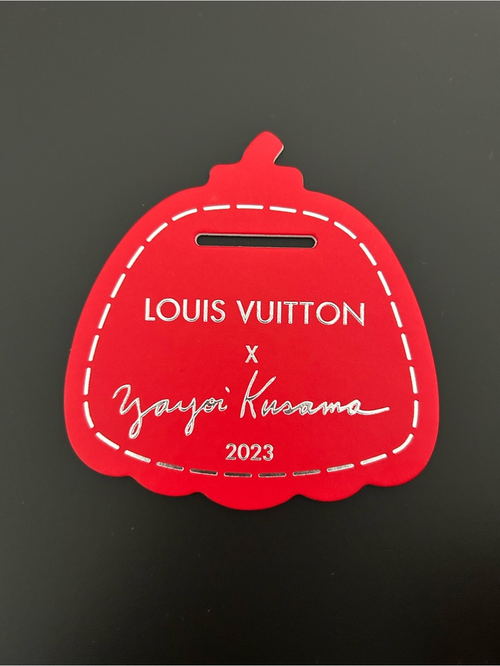 Louis Vuitton Yayoi Kusama 2023 pumpkin tag